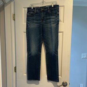 AG the Everett Classic Blue Straight Jeans with Dark Wash